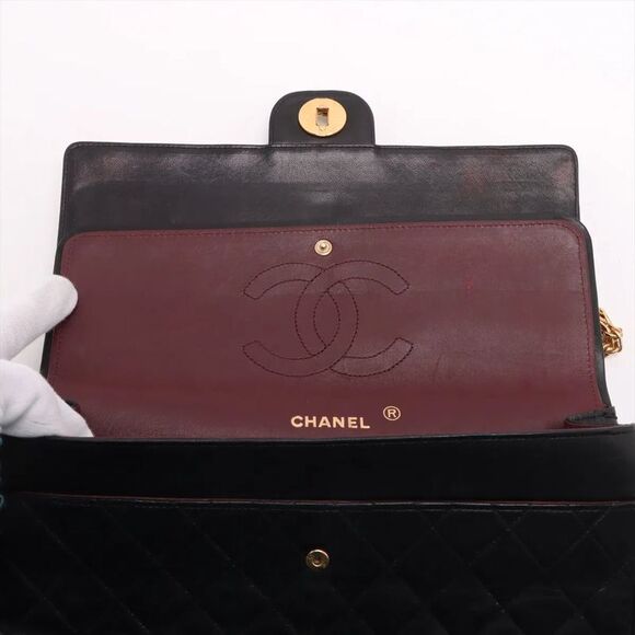 Chanel With Serial Seal Matelasse Lambskin Leather Double Flap 2WAY Chain - Picture 10 of 14